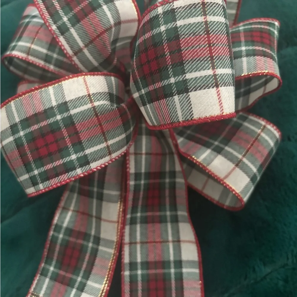 Festive Plaid Holiday Bow Tree Top /Garland Ralph Lauren Inspo Custom Final Sale